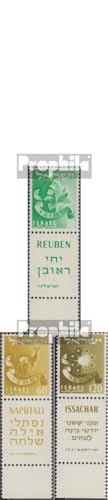 Sellos Israel 152-158 con Tab Prophila Collection 1957 Doce Tribus MNH