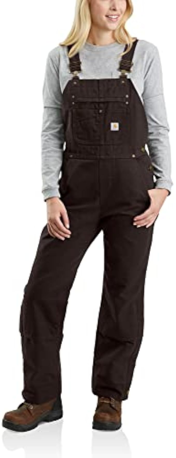 Carhartt womens Relaxed Fit Washed Duck Insulated Bib Overall