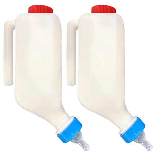ヤギ用哺乳ボトル - 目盛り付き子羊哺乳瓶 | 持ちやすい繁殖看護補助具、子犬・牛・ヤギなどの小動物向けペットアクセサリー