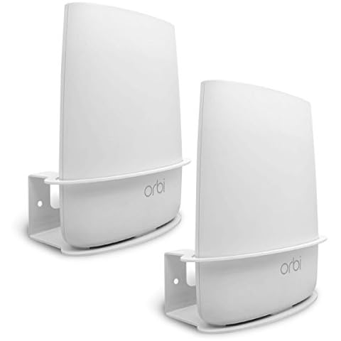 ALLICAVER Wall Mount Holder for Orbi 2 Pack Compatible Wall Bracket Netgear Orbi Sturdy Metal Made Mount Stand Holder for Orbi WiFi Router RBS40, RBK40, RBS50, RBK50, AC2200, AC3000 (2) Cover