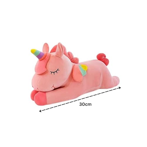 Image of DearJoy Flying Unicorn Soft Toy - Pink, 30cm