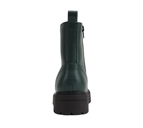 Image of Soda FIRM - Lug Sole Combat Ankle Bootie Lace up w /Side Zipper