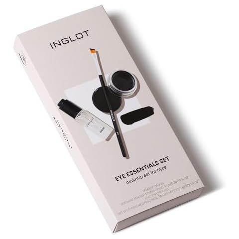 Inglot Eye Essentials Set | Duraline + AMC Eyeliner Gel 77 + Makeup Brush 31T | Cover