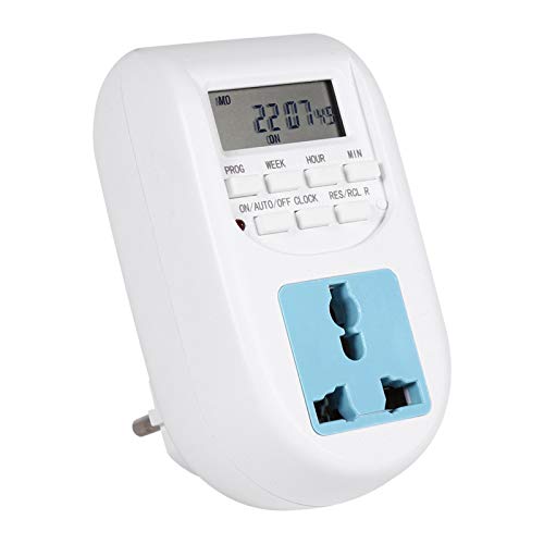 Programadores Electricos Temporizador Digital Programable, Programador Enchufe Semanal con Pantalla LCD Grande para Bomba de Agua y Electrodomésticos...