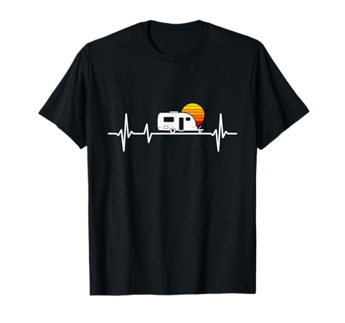 Camping Herzschlag Wohnwagen T-Shirt