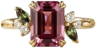 3 Carat Emerald Cut Moissanite Ring for Women – D Color VVS1 Clarity, Solitaire Engagement Ring, Statement Bridal Jewelry, 18K Gold Setting, Lab-Created Diamond Alternative, Elegant Gift for Her