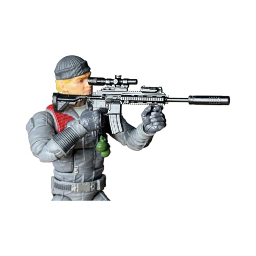 416 Carbine 1:12 Scale Tactical Model Rifle, 6-Pack with Accessories, Compatible with 6-Inch Action Figures
