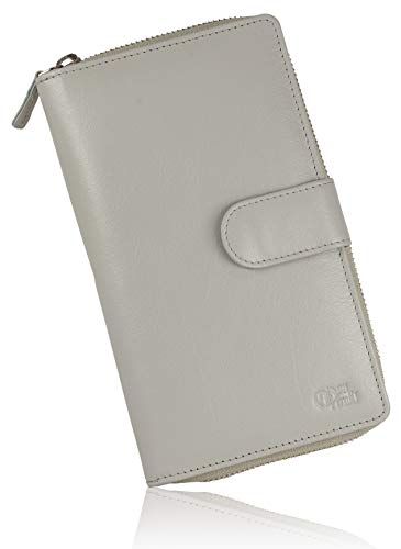 Image of Big Fat RFID Blocking Leather Organizer Checkbook Wallets For Women - Clutch