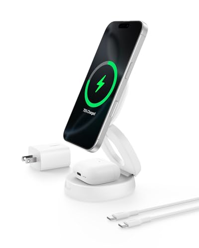 Belkin 2-in-1 MagSafe Qi2 Charging Stand (iPhone + Apple Watch + AirPods) – 15W