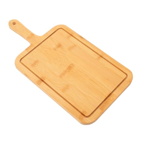 DECORNIJIA 楠竹製ピザボード 厚さ 大型多機能カッティングボード 家用パン チーズ ステーキ用トレイ 装飾可能 滑らかエッジ キッチンサービン