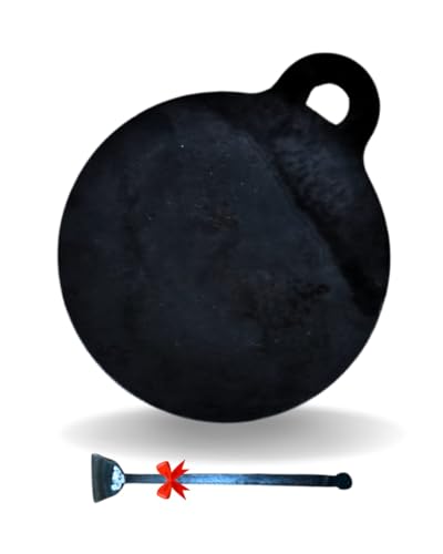 Pre Seasoned Iron Concave Dosa Tawa with Spatula for Dosa & Chapa...