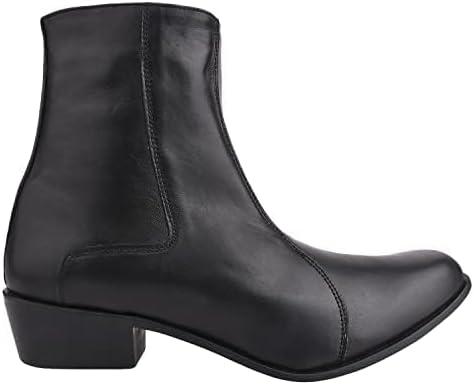 LIBERTYZENO Mens Animal Print & Plain Leather Adults High Ankle Retro Dress Boots for Easter Gift - Image 7