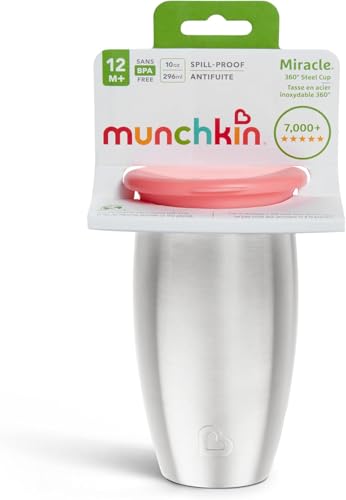 Image of Munchkin Miracle Stainless Steel 360 Sippy Cup (Pink /Purple)