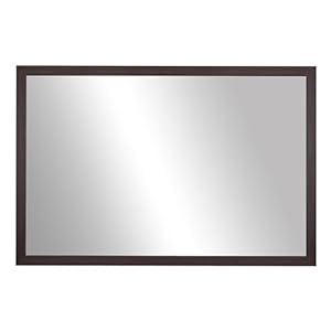 Frame My Mirror Brown Framed Mirror, 22″ x 30″ Mirror for Bathroom, Wood Frame, True Reflections Glass, Espresso Textured Finish, Ellis Design, Hangs Horizontally or Vertically, Made in USA