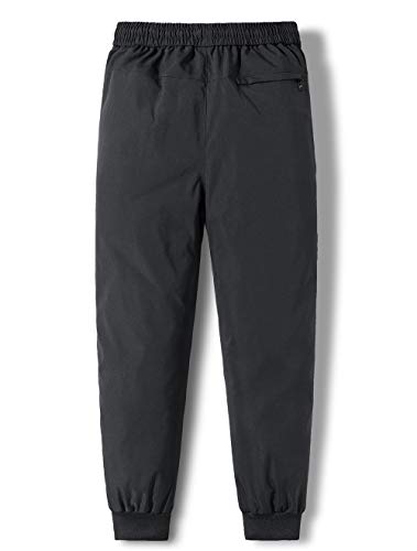 Buytop Mens Puffer Warm Winter Pants Down Lined Windproof Ski Snow Insulated Hiking Hunting Trousers(Men-Down-Pants05-Black02-M) #TOP3