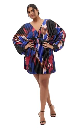City Chic Women's Plus Size Chloe Geometric Print Mini Dress