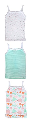Feathers Girls Mod Print Set Tagless Cami Super Soft Undershirts (3/Pack) #TOP2