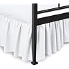 Ruffled bed skirt with split corners gathered style 100 microfiber 16 drop dust ruffle bed skirts full white  urban country home decor