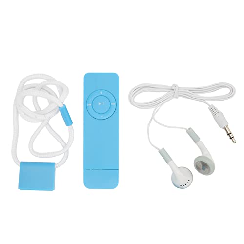 Reproductor de MP3, Mini Reproductor de Música MP3 ABS con Batería Integrada de 180 MAh, Reproductor de Música Portátil Compatible con hasta 64 GB, para Estudiantes Que Corren y