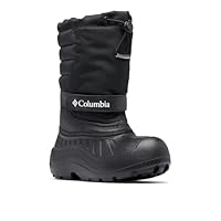 Columbia unisex-child Powderbug Snowlite, Black/White, 7 Toddler