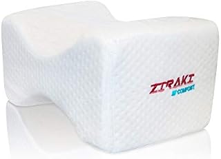 ZIRAKI Memory Foam Wedge Contour Orthopedic Knee Pillow for Sciatica Nerve Relief, Back