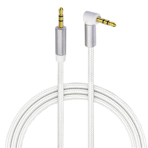 Cable trenzado 3.5mm ángulo recto para audio