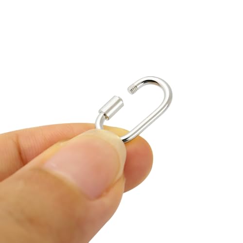 PUTNPC Link Lock Jump Ring 925 Sterling Silver Jewelry Components Carabiner Clasp Jewelry Clasp and Toggles Silver Hidden Clasp(1PIC)