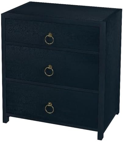 Butler Specialty Lark Navy Blue 3 Drawer Nightstand