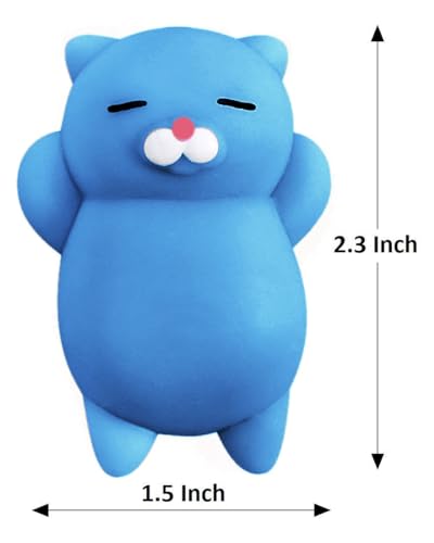 Nutty Toys Squishy Cat Set - 2" Soft Silicone Kawaii Kitties, Top Stress Relief Toy 2024 Unique Gifts for Teens Kids Women Men Adults Best Teenage Girls Teen Boy Tween Christmas Stocking Stuffers Idea - 4
