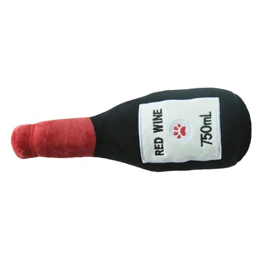 Plush Squeaky Dog Toy, Beer-Shaped Bite-Resistant Interactive Chew Toy, Soft Sound Plush, Easy to Carry and Toss Around, for Pup