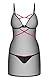Obsessive Novenes Negligé-Set, Schwarz, XS/S
