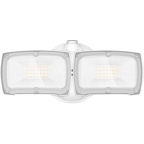 LEPOWER 2500LM LED Security Light, 22W Super Bright Outdoor Flood Light, ETL- Certified, 3000K, IP65 Waterproof, 2 Adjustable Heads for Entryways, Stairs, Yard and Garage(Warm Light) Cover