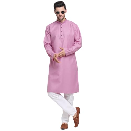 Image of KRAFT INDIA Men Cotton Striped Kurta Pyjama Set
