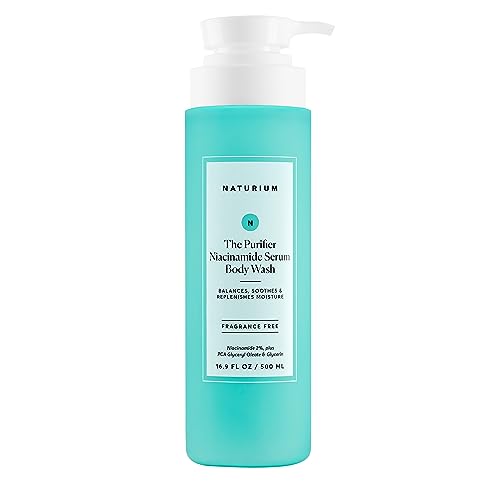 Naturium The Purifier Niacinamide Serum Body Wash, Cleansing & Hydrating Gel-Serum, Dermatologist Tested, Paraben & Cruelty Free, 16.9 oz
