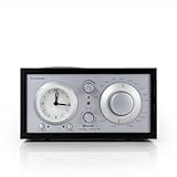 Tivoli Audio Model Three Bluetooth Clock Radio with USB-A & USB-C Charging Ports (Black Ash/Silver)