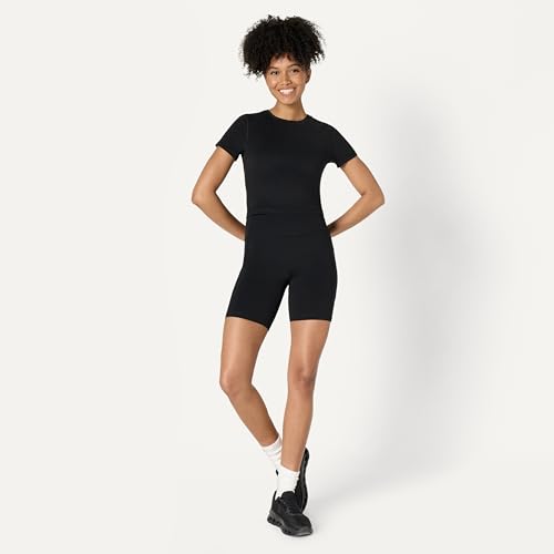 Amazon Essentials Women's Women's FormFlex Short Sleeve Top, Black, Large - image 6