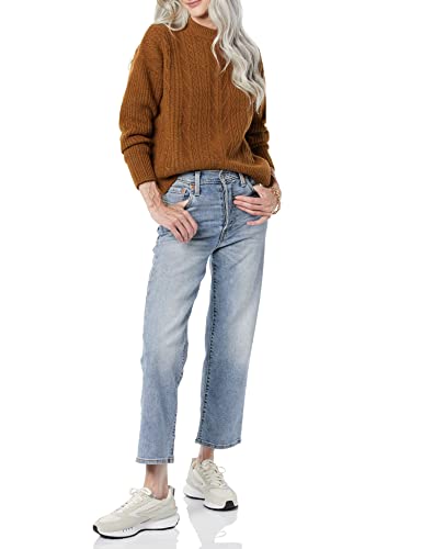 Image of Amazon Essentials Women's Soft-Touch Modern Cable Crewneck Sweater (Available in Plus Size)