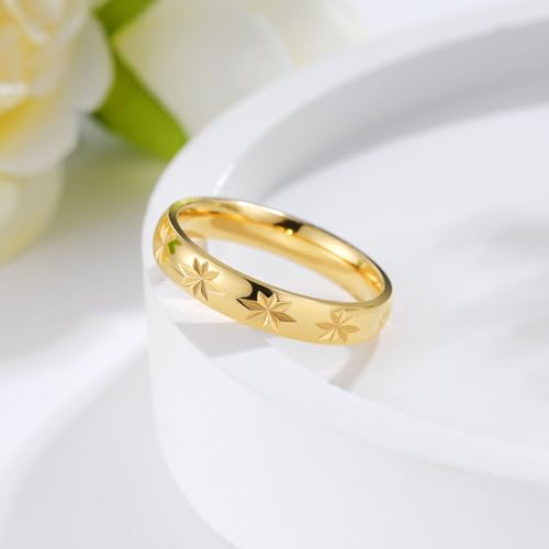 Image of King Will Men's Women's Tungsten Carbide Ring 24k Gold Plated Rose Gold Plated Domed Polished Finish Wedding Band