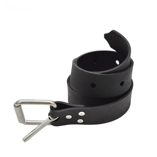 DIVJINGHAO Diving Weight Belt with Quick Release Stainless Steel Buckle Rubber Weight Belts for Free Diving, Spear Fishing Diving Belt 53 inches(1.35m) (black)