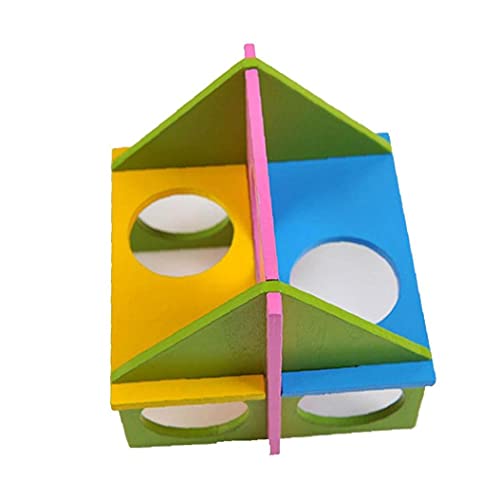 1 Set DIY Hamster Cage Creatieve Kleurrijke Houten Hamster Fitness Game Speelgoed voor Thuis - Image 7