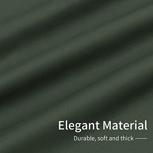 Image of Easy-Going Blackout Curtains for Bedroom, Solid Thermal Insulated Grommet and Noise Reduction Window Drapes, Room Darkening Curtains for Living Room, 2 Panels (42x54 in, Greyish Green)