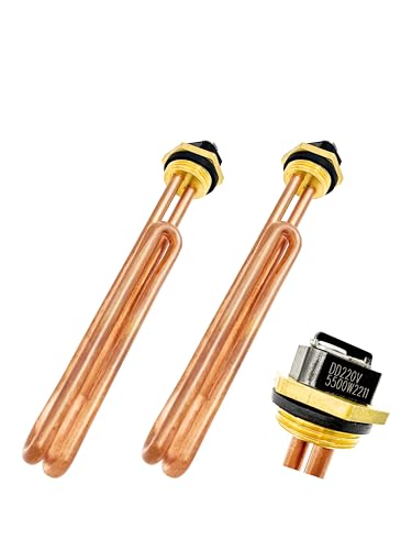 Image of 2 Pack HE 55220 Water Heater Element,Electric Tankless Water Heater Element for Ecosmart Eco8,ECO11,ECO POU6,Richmond,Eemax,Rheem Electric Water Heaters Replace Rheem 60208,5.5 kW 220v and 6 kw 240v