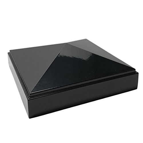 4" x 4" Aluminium Pyramid Post Cap for Metal Posts - Pressure Fit - Black