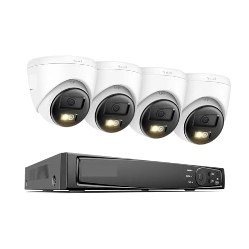 4K Ultra HD POE rfIĎVXe 8CH NVR R[_[ 12MP 8MP ZLeBJ CCTV Lbg I[fBI^ 3K IP J(None,8MP 4pcs cam Mic)