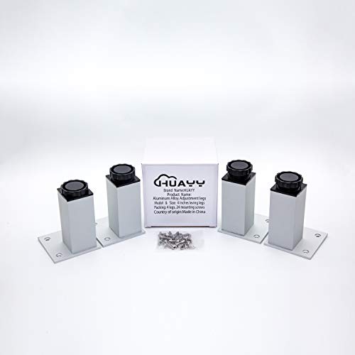 HUAYY Adjustment Height,Cabinet Aluminium Alloy Leveling Legs,Kitchen and Bathroom Use.