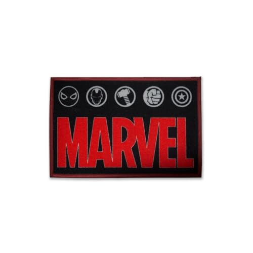 Image of Athom Living Premium Anti Slip Printed Kids Bathmat, Durable Nylon Fabric, Soft Texture, Easy to Clean, Stylish Home Decor Mat for Doorway & Kids Room, 37x57 cm, Multicolor (Marvel)