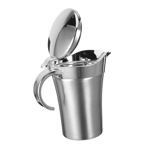 Cabilock Stainless Steel Thermal Gravy Jug Insulated Sauce Server Pitcher for Family Dinners and Special Occasions