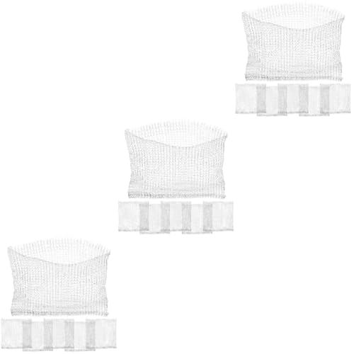 POPETPOP 3 Juegos Bolsa De Malla De Acero Inoxidable Vellón Vegetal Alambre De Jardín Enrejado Con Hojas Artificiales Red De Frutas Redes De Plantas Alambre De Hierro Silver 6 Piezas * 3