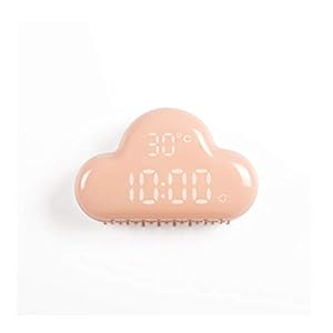 Luce Notturna,Nuvole Digital Alarm Clock Bedside Clocks Function Date Temperature Display Travel Kitchen Bedroom Sveglia Bambini Doppi Allarmi Luce Notturna Lampada Comodino Tavolo Funzione,Verde