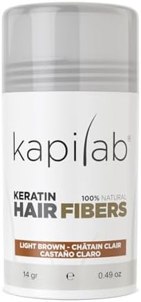 Kapilab Hair Fibres | Hide Baldness and Volume (14 g, Light Brown...